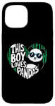 iPhone 15 This Boy Loves Pandas Cute Panda Bear Valentines Day Case