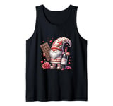 Wine Gnome With Valentines Chocolate For Valentines Day Tank Top