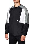 Nike M NSW JKT WVN Crew CB Veste de Sport Homme, Black/White/Smoke Grey/(White), FR : L (Taille Fabricant : L)