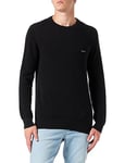 GANT Men's 8040521-5-XL Cotton Pique C-Neck, Black, XL