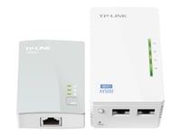 TP-Link TL-WPA4220KIT AV500 2-Port Wifi Powerline Adapter Starter Kit - - kit d'adaptation pour courant porteur - - HomePlug AV (HPAV) - Wi-Fi - Branchement mural