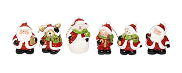 Christmas Gifts 88164 Assortiment de 6 Figurines de Noël CE Multicolore 6 x 5 x 8 cm