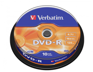 Verbatim DVD-R 4.7GB x16  AZO Blank DVD  Discs - Pack of 10