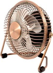 Prem-i-air Mini 4" Adjustable USB Cooling Desk Fan With Stand, 360 Degree Rotation and Silent Operation For Use in Homes, Offices, Laptops, Computers.