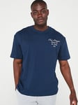 TRUE RELIGION Relaxed World Tour T-Shirt - Navy, Navy, Size 2Xl, Men