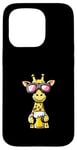 Coque pour iPhone 15 Pro Girafe de ski avec bière | Apres Ski Comic