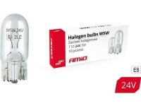 AMiO Halogenlampor W5W T10 5W W2.1x9.5d 24V 10st (E8)