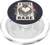 Boss Who Care Is Rare Positive Boss Manager Supervisor Pun PopSockets PopGrip pour MagSafe