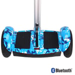 Luminous off-road wheel self-balancing car children hoverboard two-wheeled adult Bluetooth led-13.5in blue camouflage_Leg control