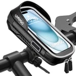 LEMEGO Support Téléphone Vélo Etanche Sacoche Guidon Vélo VTT Porte Téléphone Vélo Trottinette Moto Scooter Réfléchissant Rotation 360 Écran Tactile Sac Vélo pour Smartphone 4.7-7 Pouces