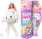 Barbie Cutie Reveal Doll & Accessories, Lamb Plush Costume & 10 Surprises Including Color Change, “Dream” Cozy Cute Tees, HKR03