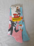 BNWT TOM & JERRY Ice Cream Socks  Pink Blue  Size 3 - 5