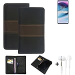 Wallet Case + headphones for OnePlus Nord N20 5G Protective Cover Brown