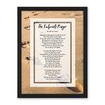 Artery8 Jesus Lord Footprints In The Sand Poem Inspirational Artwork Framed Wall Art Print 18X24 Inch