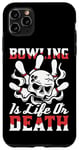 Coque pour iPhone 11 Pro Max Tete Morte Jeu De Bowling Joueur - Quilles Boule Bowling