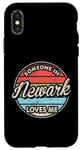 Coque pour iPhone X/XS Quelqu'un à Newark m'aime City, États-Unis, États-Unis