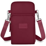 Aucuu Petit Sac Téléphone Portable Femme, Oxford Messenger en Tissu Brassard de Sport avec Bandoulière Réglable, Crossbody Pochette Sacoche Running Armbag pour 7''(prise casque arrière)