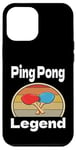 Coque pour iPhone 12 Pro Max Funny Ping Pong Legend Lover Game Winner Retro Humour