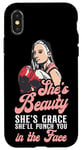 iPhone X/XS Boxing Girl Vintage She'S Beauty She'S Grace She'Ll Punch Case