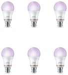 Philips WiZ B22 Colour Smart Bulb With Bluetooth - 6 Pack