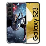 Cokitec Coque Renforcée en Verre Trempé pour Samsung Galaxy S23 Manga Solo Leveling Sung Epee