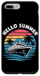 Coque pour iPhone 7 Plus/8 Plus Hello Summer Funny Student Teacher Last Day of School Cruise