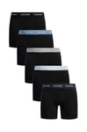 Calvin Klein Boxers Longs Lot de 5 Homme Boxer Brief Stretch, Noir (B- Ink, Pl Air, Ash, Trop, Blk Wbs), S