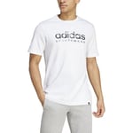 adidas Homme Camo Linear Graphic Tee, White/Grey, XS