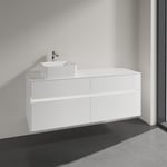 VILLEROY & BOCH COLLARO SERVANTSKAP 140 M/LYS FOR SERVANT VENSTRE M/4 SKUFFER HVIT HØYGLANS