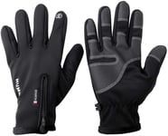 WSGYX Gants à Cyclisme Hiver imperméable à Cyclisme Non-dérapant des Gants de Ski de Sport en Plein air for vélos de vélo Scooter Moto Gant Chaud Gants de Cyclisme (Color : Black, Size : XL)