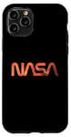 Coque pour iPhone 11 Pro Logo rétro de la NASA Mars Worm Patch Space Exploration Graphic