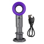 Non Blade Fan Mini Kädessä pidettävä kannettava USB-ladattava tuuletin 4. sukupolvi kotikäyttöön ulkona (violetti)