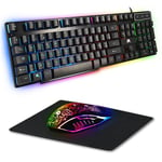 Freaks and Geeks - pack clavier souris et tapis polychroma led cs200 compatible ps3 ps4 xbox one et pc