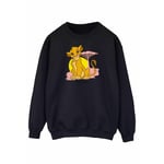 Disney Womens/Ladies The Lion King Simba Pastel Sweatshirt (Black) - Size 2XL