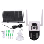 PTZ Outdoor Security Camera 4G Solar Security Cameras Wireless Outdoor Dual Lens