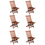 Lot de 6 chaises dextrieur pliantes en teck