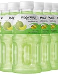 6 stk Mogu Mogu Nata De Coco - Melonjuice med Kokosgelébitar 320 ml - Hel Förpackning (Thailand)