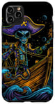 Coque pour iPhone 11 Pro Max Aventure de pirate extraterrestre, capitaine des pirates de