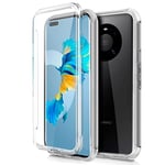 Cool Coque en Silicone 3D pour Huawei Mate 40 Pro/40 Pro Plus, Transparente Avant + arrière