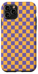 iPhone 11 Pro Yellow & Purple Checkerboard Squared Pattern, Checkered Case