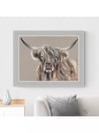 John Lewis Louise Luton 'Stornaway' Highland Cow Framed Print, 73 x 93cm, Multi