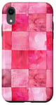 Coque pour iPhone XR Rose aquarelle damier IT Dead Lights Pattern --ar 9:16