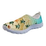 UOIMAG Beach Turtle Sneaker Shoes Women Gift Nurse Shoes Flat Slip On Shoes Breathable Running Shoes 41EU
