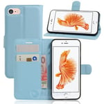 Apple Iphone Se (3Nd Gen) Pu Wallet Case [Lightblue]