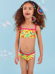 Angels by Accessorize Kids' Sunshine Print Bikini, Yellow/Multi