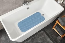 Kleine Wolke 4100746107 Formosa Tapis de baignoire Coton Acier Bleu 40 x 90 x 2 cm