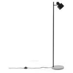 Beliani - Lampadaire Lampe de Chevet Noir en Métal sur Pied en Béton E27 Max 40W pour Éclairage de Chambre ou Salon au Design Intemporel et