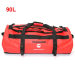 Sac sec étanche pour la natation en plein air,pêche,camping,voile,kayak,sacs de degré d'eau,trekking,pack initié à la rivière - Type Red 90L