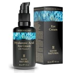 Gel Creme Contour des Yeux Anti Cerne à la Vitamine E Acide Hyaluronique & Taurine Vegetale 30ml - Anti Cernes Yeux et Contour des Yeux Anti Rides - Bio et à Base d' Aloe Vera - Satin Naturel