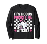 It's Hocus Pocus Time Witches Funny mom Lazy Halloween Ghost Long Sleeve T-Shirt